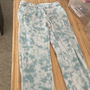 Blue and white tye dye sweats